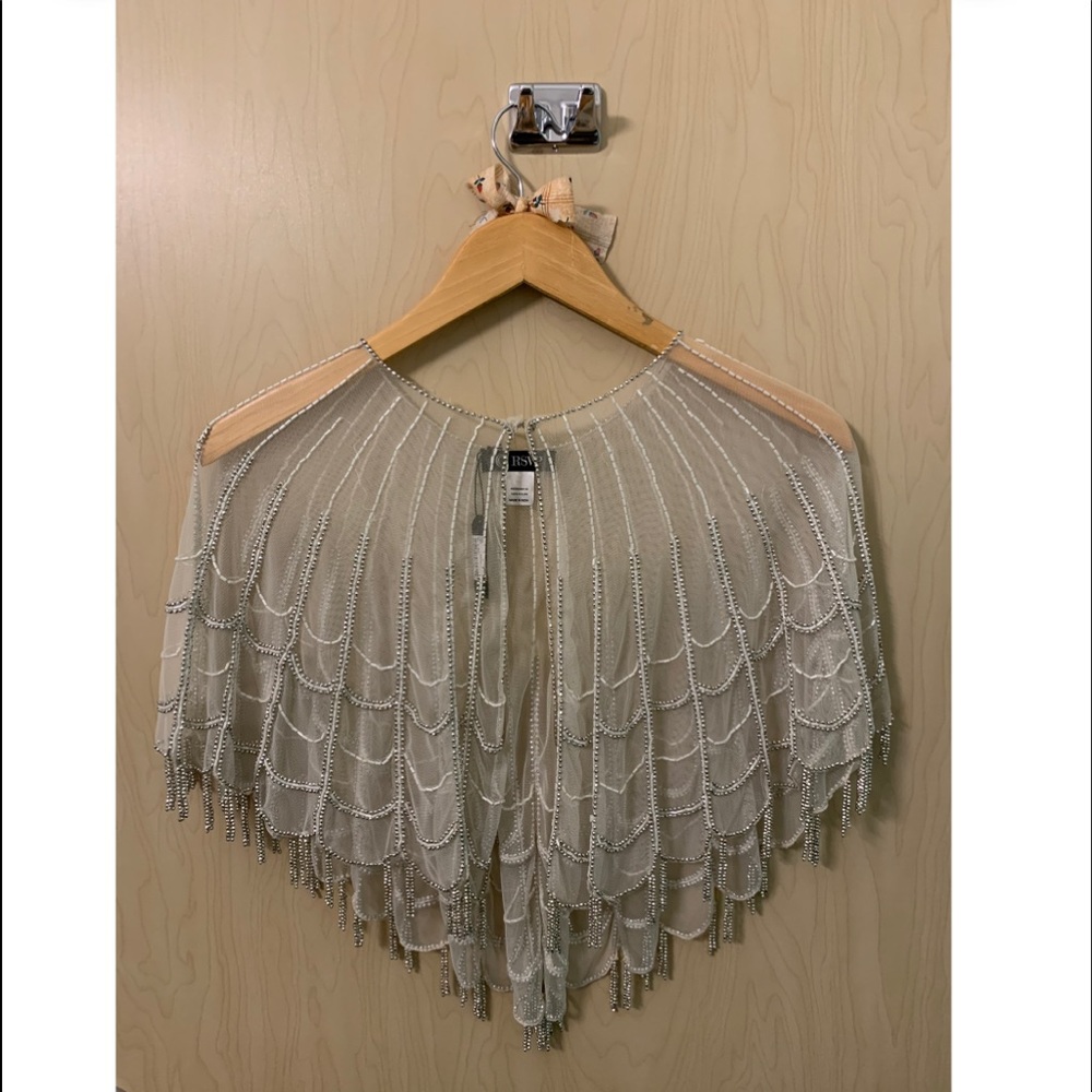 Beaded scalloped bolero, o/s